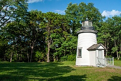One of Restored Three Sisters Lights on Their Original Site